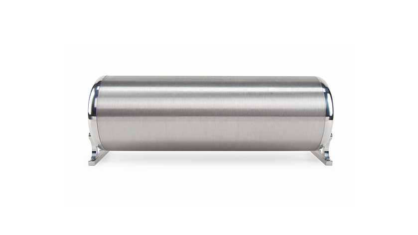18 In FLO Tank Raw End Caps With Brushed Tube Includes Two Mounting Brackets